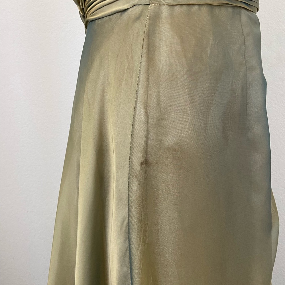 Vintage Mac Duggal Green Ruffle Gown Size 14 - Picture 7 of 12